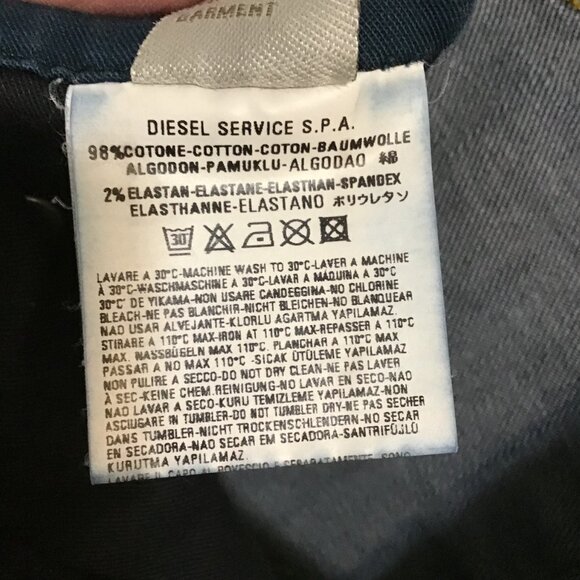 Diesel Ronhar 008AA Dark Wash Straight Leg Jeans Size 29 - Picture 12 of 12